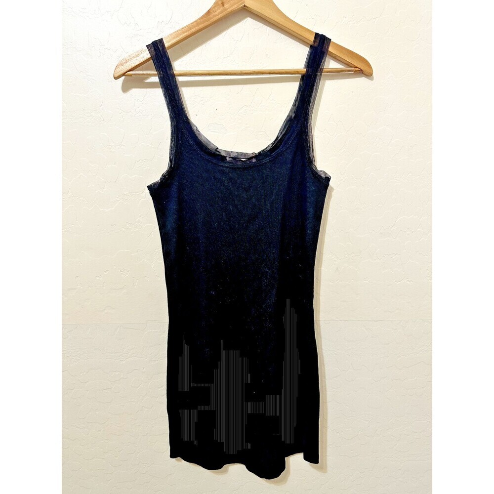 Victorias‎ Secret Womans Top Size L Y2K Scoop Neck Mesh Fitted Grunge Goth